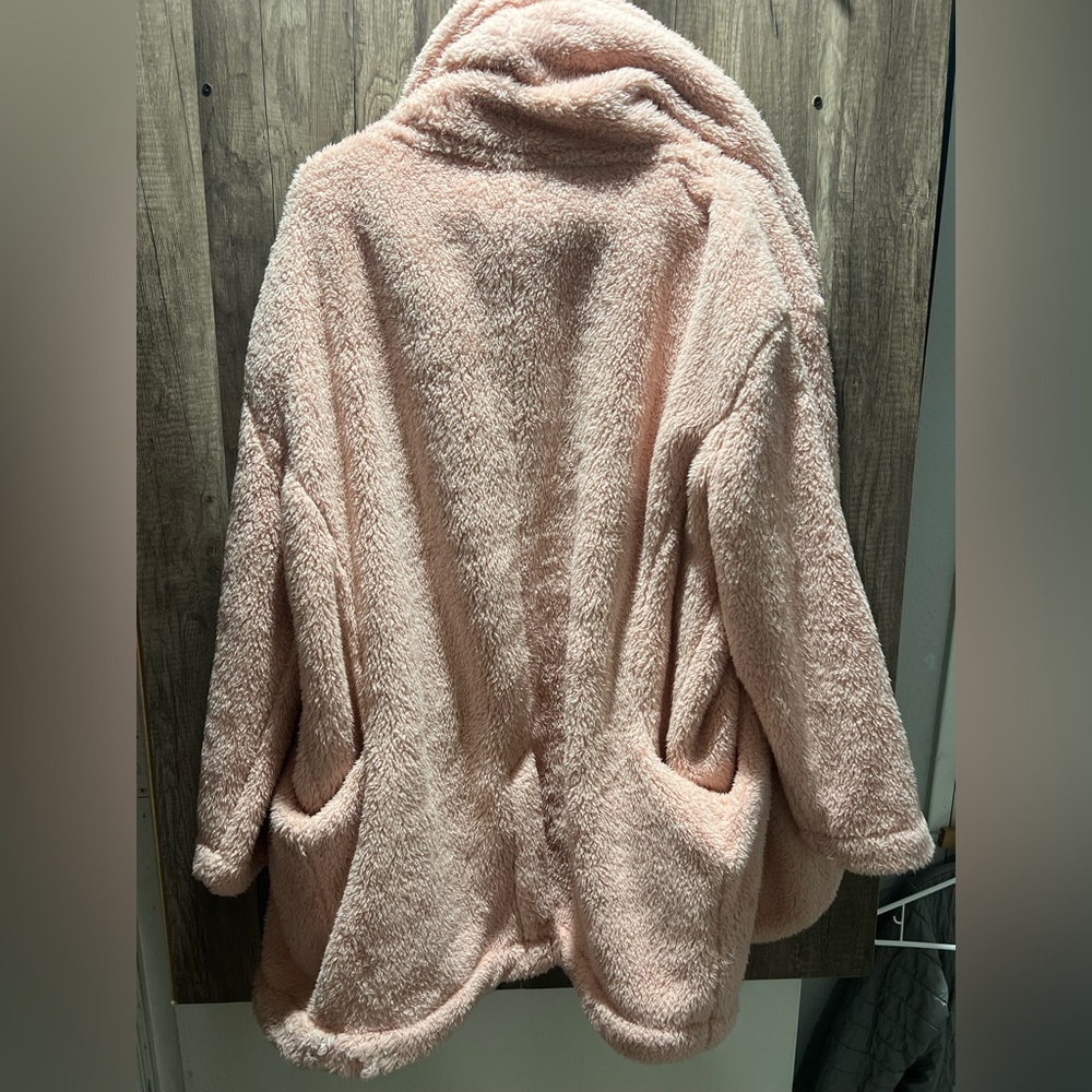 UGG Women's Blush Teddy Jacket UGG 1 Button Annona  Rosewater Pink Large - Picture 3 of 4